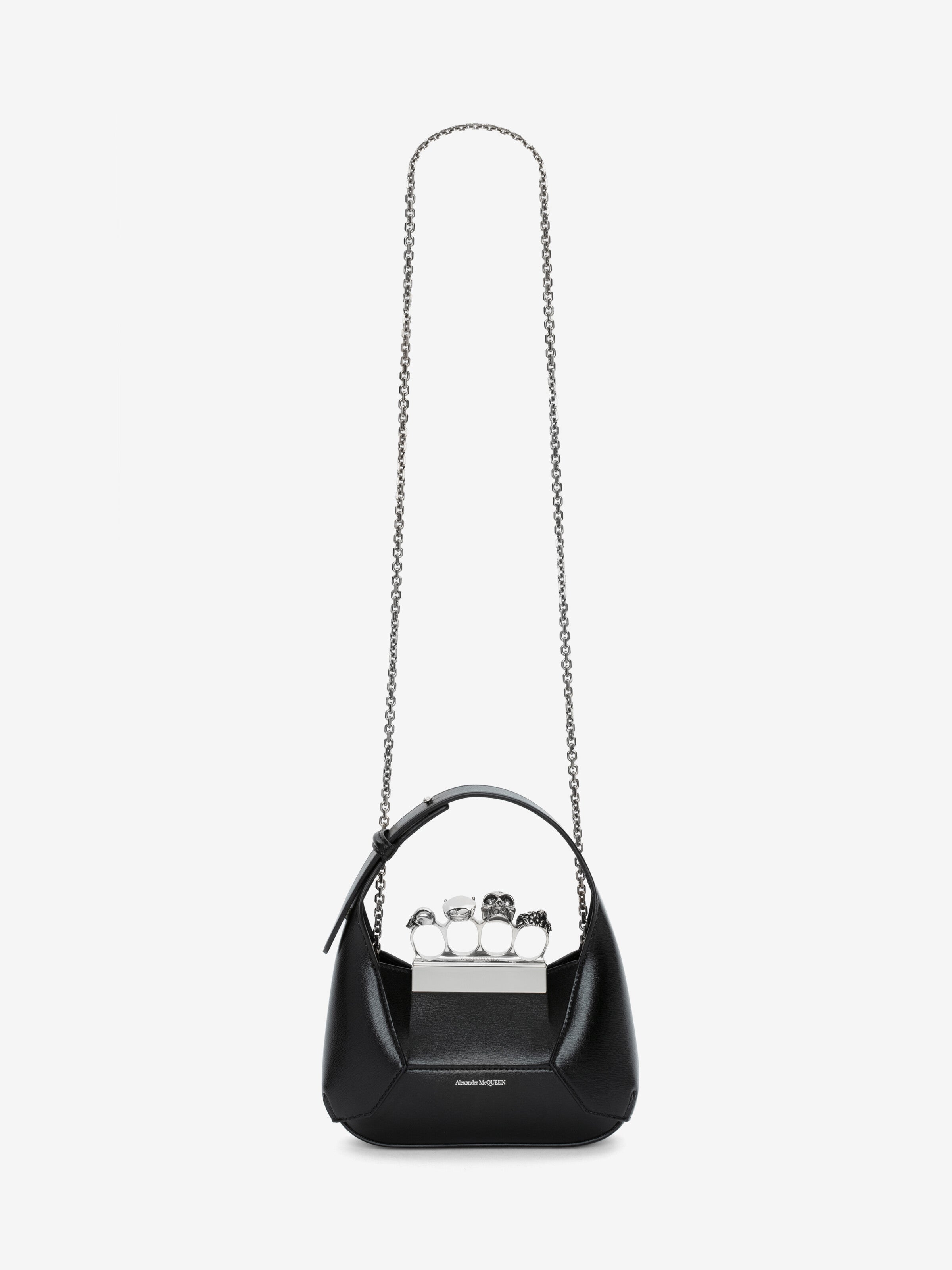 Alexander Mcqueen Women's The Jewelled Hobo Mini Bag in Black