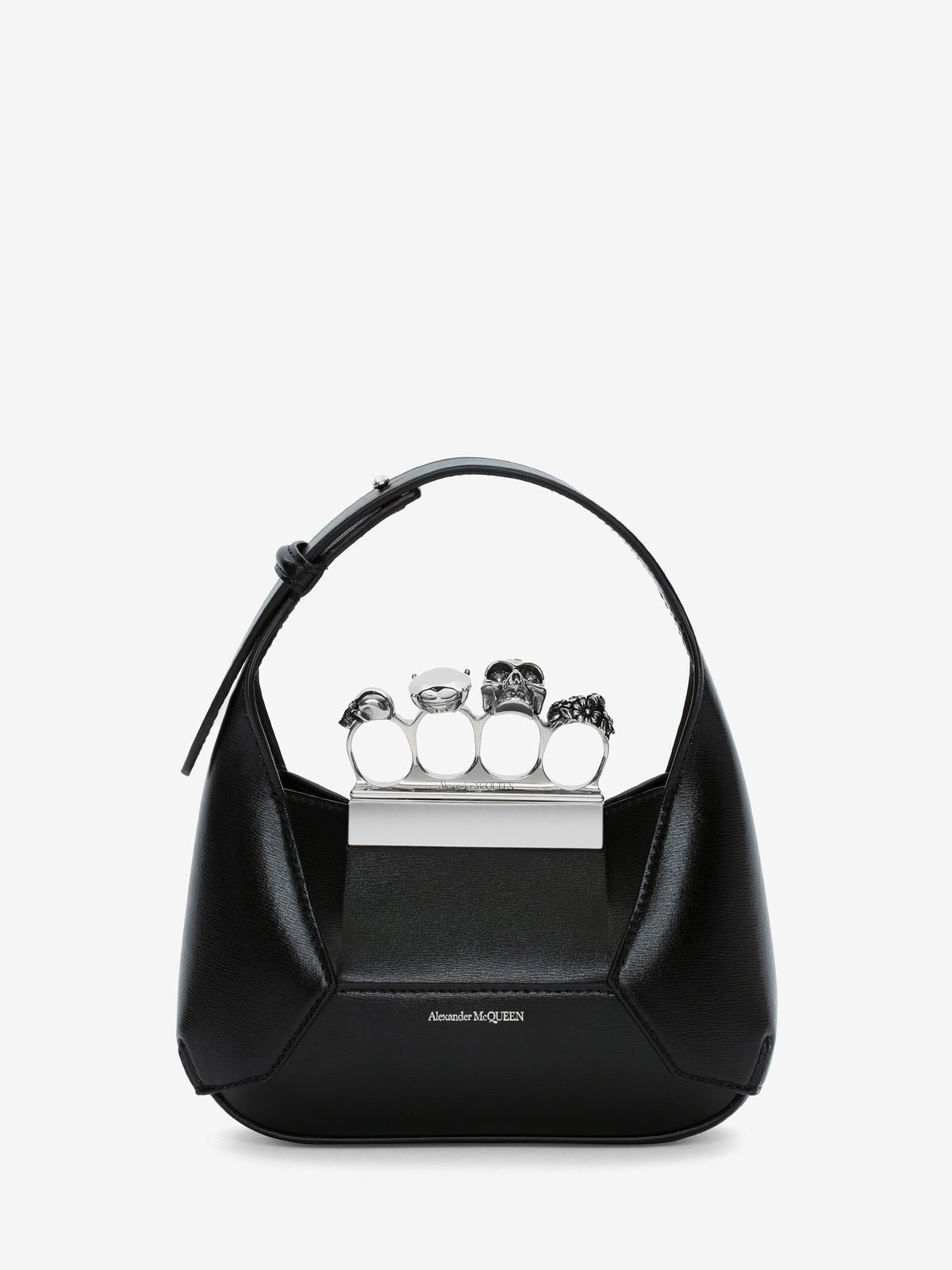 Alexander Mcqueen Women's The Jewelled Hobo Mini Bag in Black