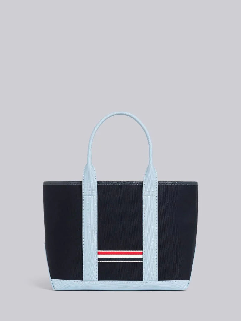 THOM BROWNE CANVAS INTERLOCK SMALL TOOL TOTE