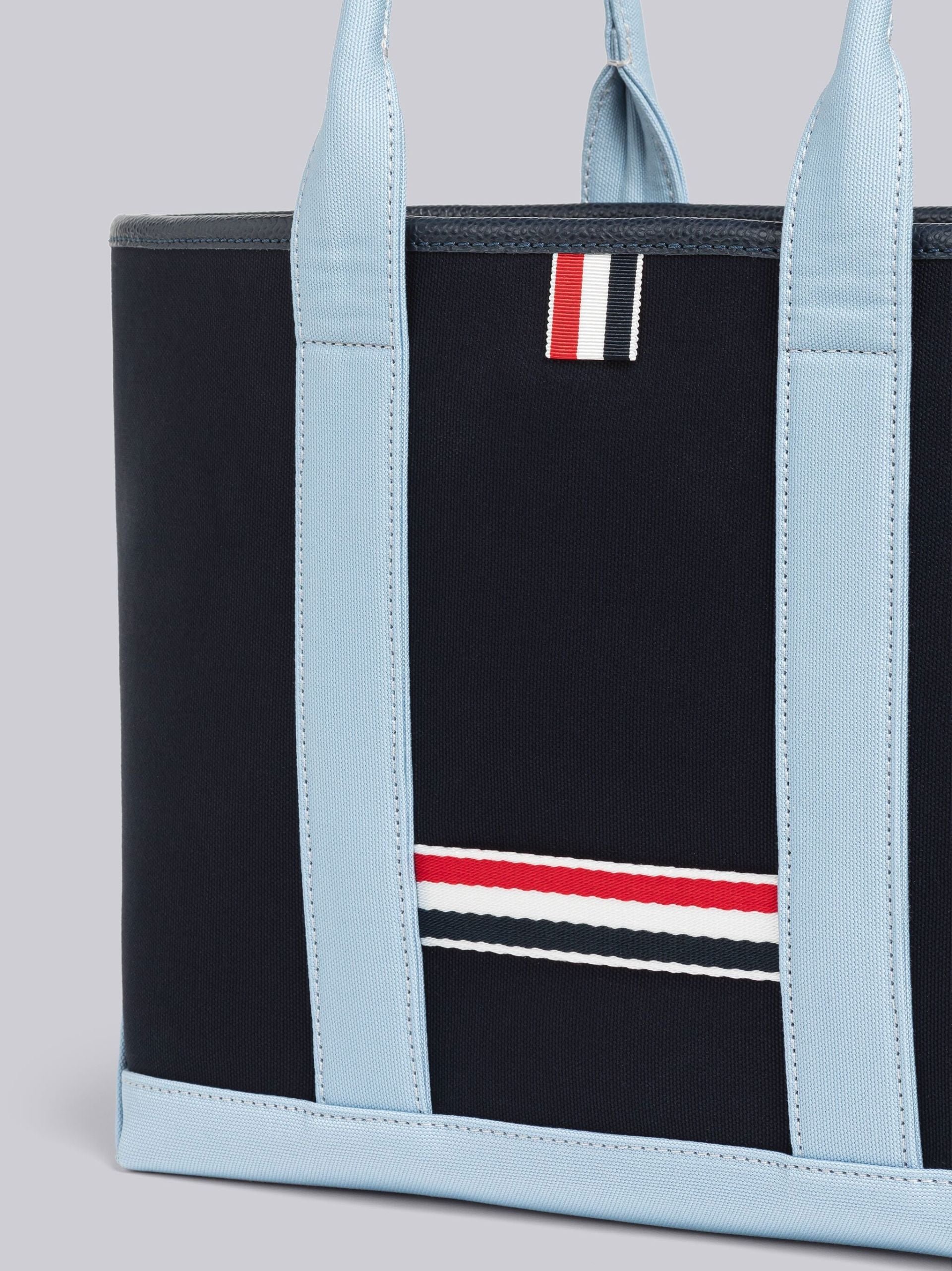 THOM BROWNE CANVAS INTERLOCK SMALL TOOL TOTE