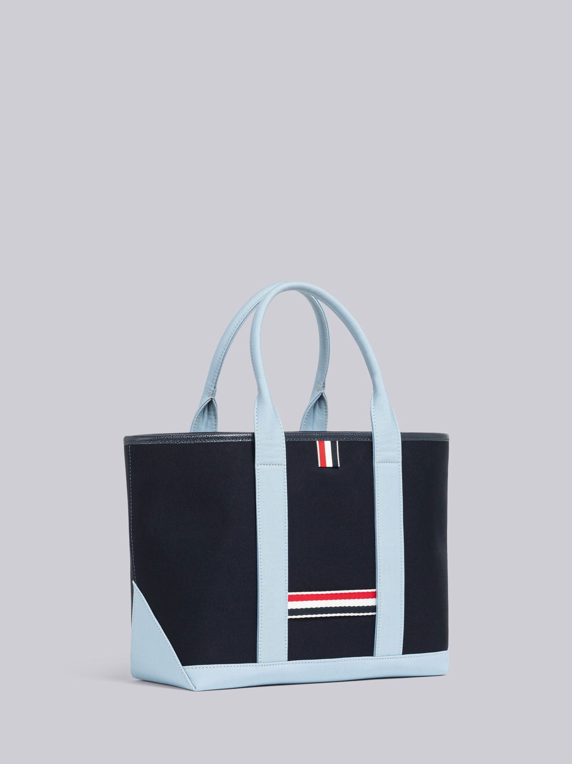 THOM BROWNE CANVAS INTERLOCK SMALL TOOL TOTE