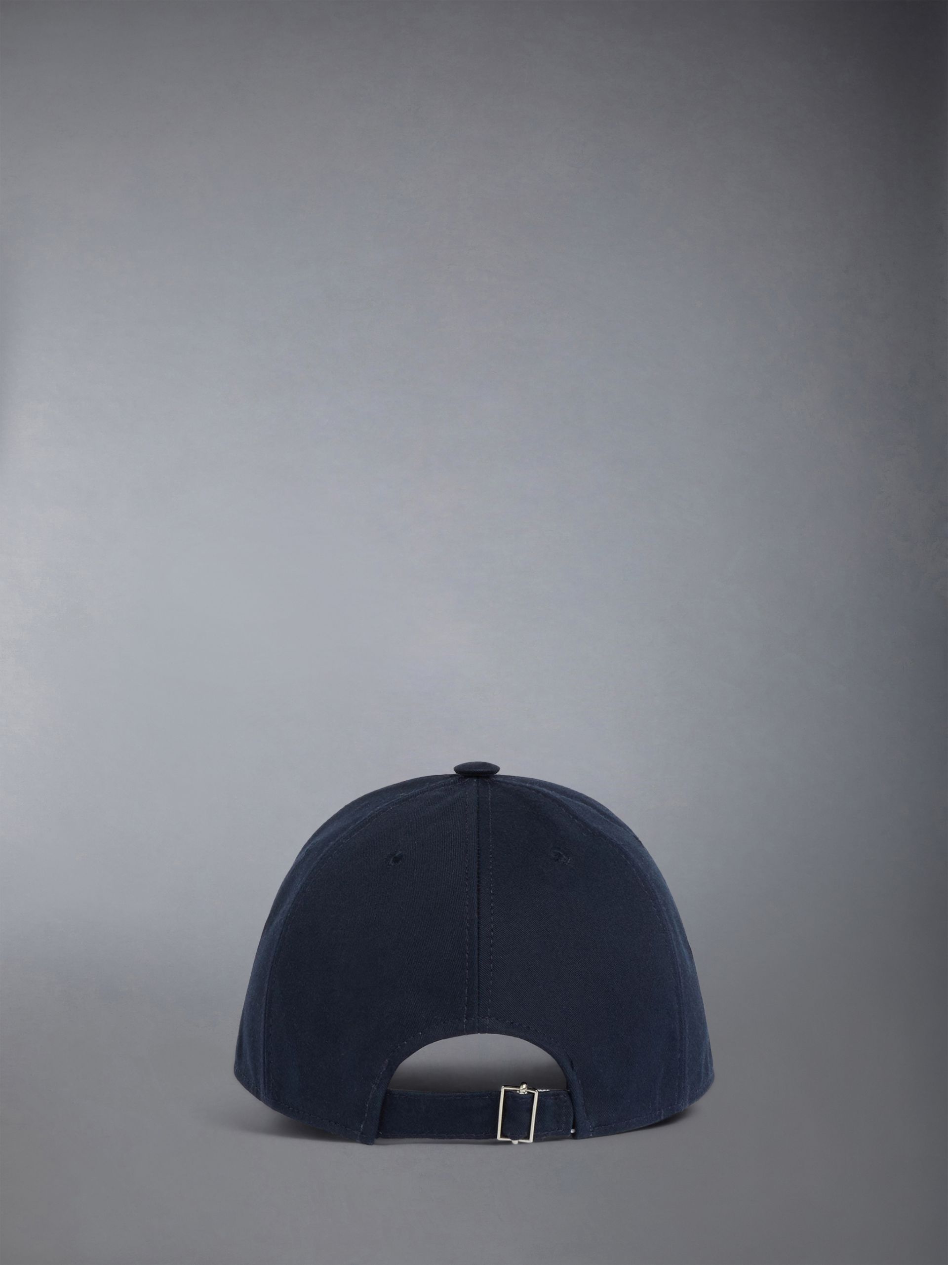 Thom Browne NAVY COTTON TWILL BASEBALL CAP